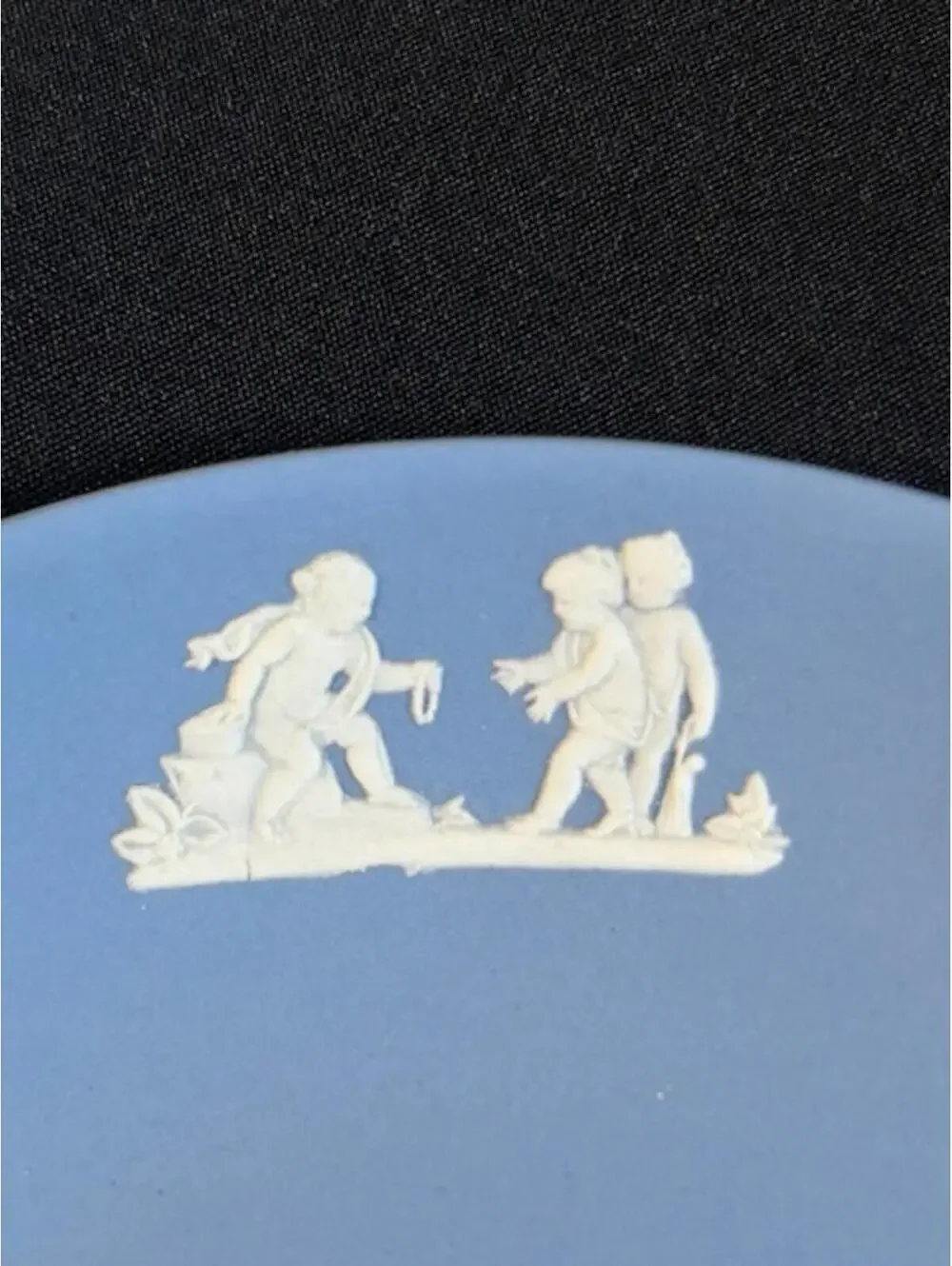 Wedgwood Blue Jasperware Saucer with Classical Reliefs